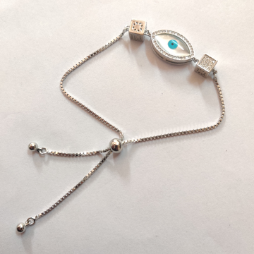 92.5 sterling silver Real Mother of pearl Evil eye... by Veer Jewels