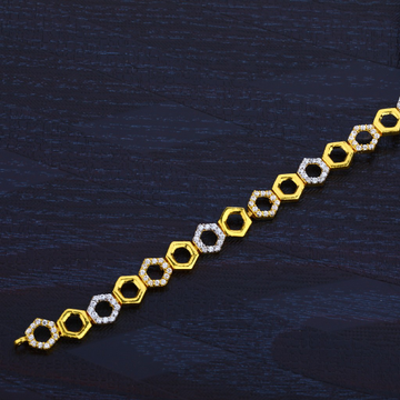 Ladies 916 Gold Cz Bracelet-LB32