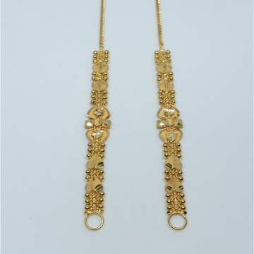 22kt gold fancy earchain pj-k02 by Prabhat Jewellers
