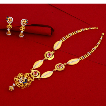 916 CZ Ladies Gold Necklace Set LN104