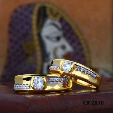 916 gold couple diamond ring by Sneh Ornaments