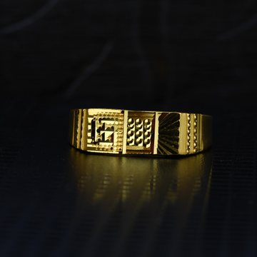 Men's Exclusive 22K Plain Casting Gold Ring- MPR41