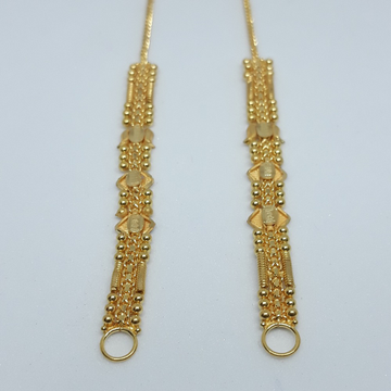 916 gold fancy earchain pj-k04 by Prabhat Jewellers