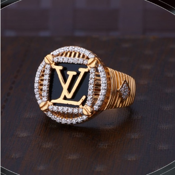 22k gold fancy cz ring for mens r18-2454 by 
