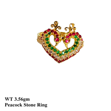 22k peacock ring stone by 