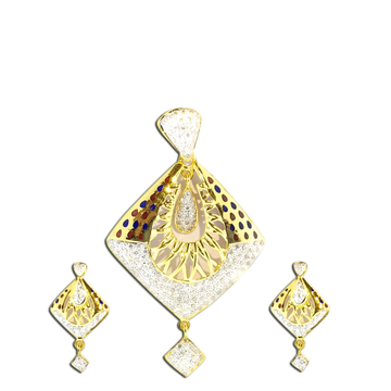 916 Gold Fancy Pendant Set SO-PS002 by 