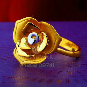 916 Flower Shape Palin Casting Ladies Ring LRG -05...