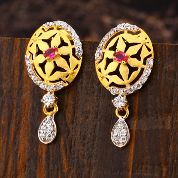 916 CZ Ladies Exclusive Gold Earring LFE457