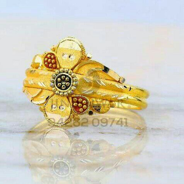 Fancy Plain Gold Ladies Ring LRG -0811