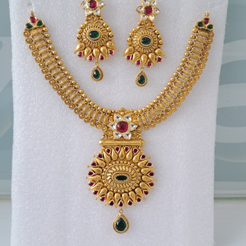 91.6 hallmark gold antique women necklace set by 