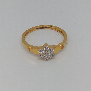 22kt 916 gold cz ring by Zaverat