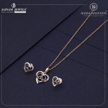 Heart style pendant set by 