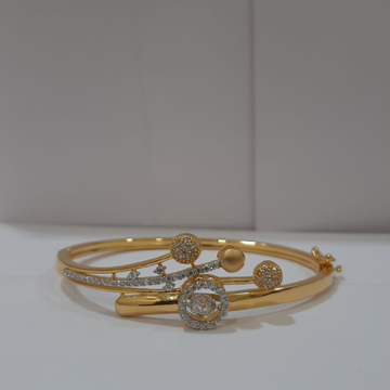 22K(916)Gold Ladies Fancy Diamond Kada Bracelet by Sneh Ornaments