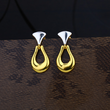Ladies 916 Gold Plain Fancy Earring -LPE05