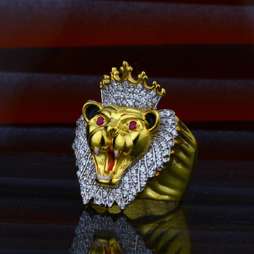Lion Ring for Men 14K Gold Lion Head Design Ring (RS 8) - Walmart.com