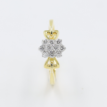 14Kt Marvelous Yellow Gold And Diamond Cluster Rin...