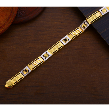 916 Gold Men's Gorgeous Hallmark Plain Bracelet MP...
