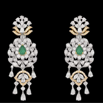 Diamonds and Emeralds Earrings JSJ0187