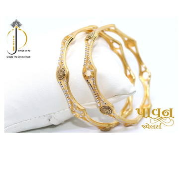22KT / 916 Gold fancy round bangles wedding for la... by 