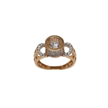 18K Rose Gold Round Shape Moveble Diamond Ring MGA...