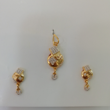 916 gold fancy butty pendant set by 