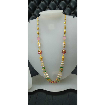 916 Gold Colored Stone Chain Mala by Celebrity Jewels