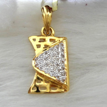 916 gold cz diamond fancy gents pendant