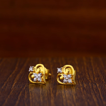 916 Gold CZ Delicate Ladies Tops Earrings LTE29