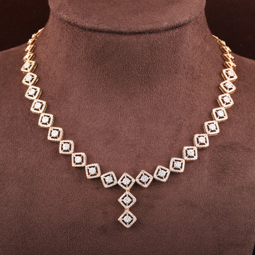 18KT Gold Unique Diamond Necklace by 