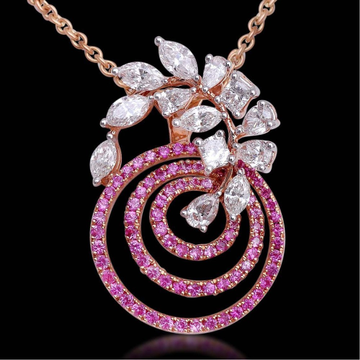 real diamond pendent with pink diamond by 