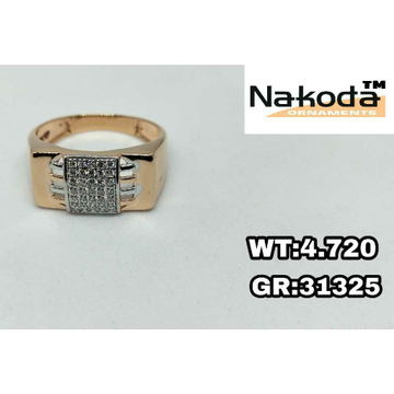 18k men's rose gold ring