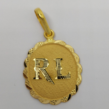 916 Gold Letter Named Pendant