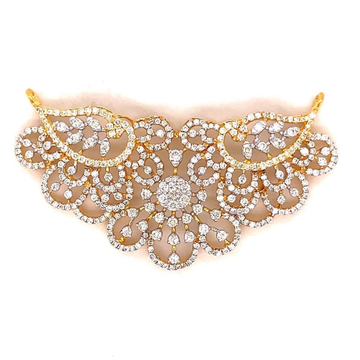 14k gold with natural diamond mangalsutra pendent...