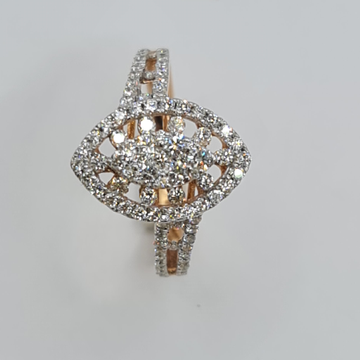 18kt hallmark  real Unique diamond  ring by Sangam Jewellers