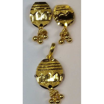 916 Gold Fancy Pendant Set Akm-ps-082 by 