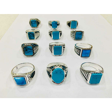 92.5 Sterling Silver Blue Stone Oxodize Combinatio... by 
