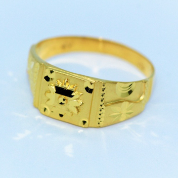 Gold classic gents ring by 