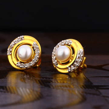22CT Gold Ladies fancy Solitaire Earring LSE237