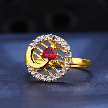22kt gold  women's hallmark cz  ring lr598