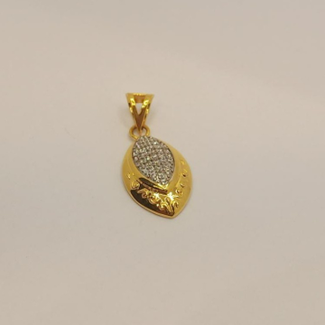 22k gold cz diamond pendant by 
