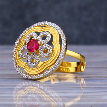 22KT Gold Gemstone Designer Ladies Long Ring LLR19...