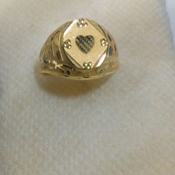 Heart shaped gold 2025 ring design for male