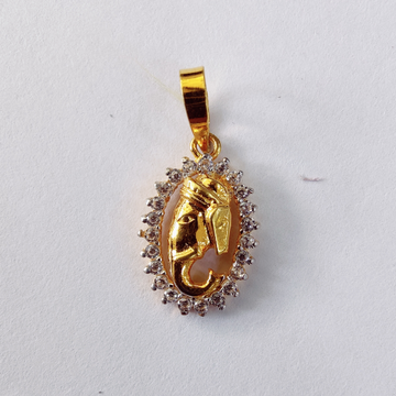18k gold ganpati dimond collection pendant by 
