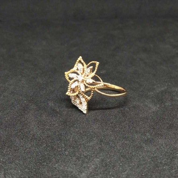 Real Diamond Rose Gold Flower Branded Ladies Ring by 