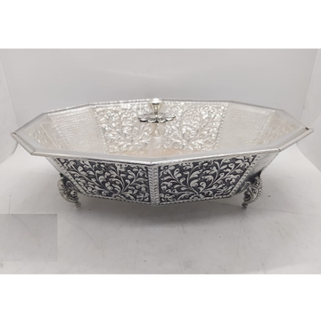 925 Pure Silver Serving Bowl with Pure Silver Cove... by 