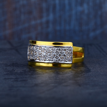 Mens 916 Cz Gold Light Weight Fancy Ring-MR57