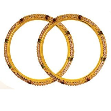 22K / 916 Gold Designer Antique Kadli by Ruchit Jewellers