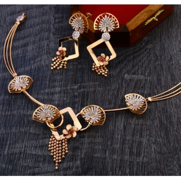 18 carat rose gold necklace set rh-ns682