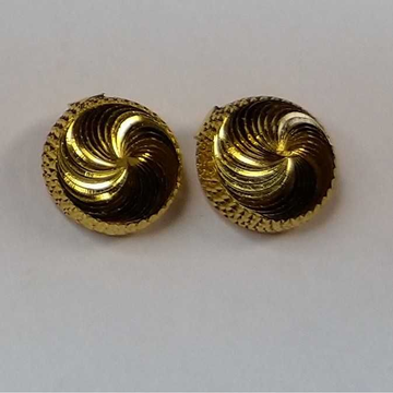 916 Gold Fancy Button Tops Earrings Akm-er-157 by 