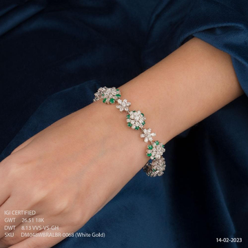 14k Rose Gold Double Line Diamond Bracelet